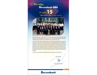 THƯ CHÚC MỪNG KỶ NIỆM 15 NĂM THÀNH LẬP SACOMBANK-SBA CỦA TỔNG GIÁM ĐỐC SACOMBANK